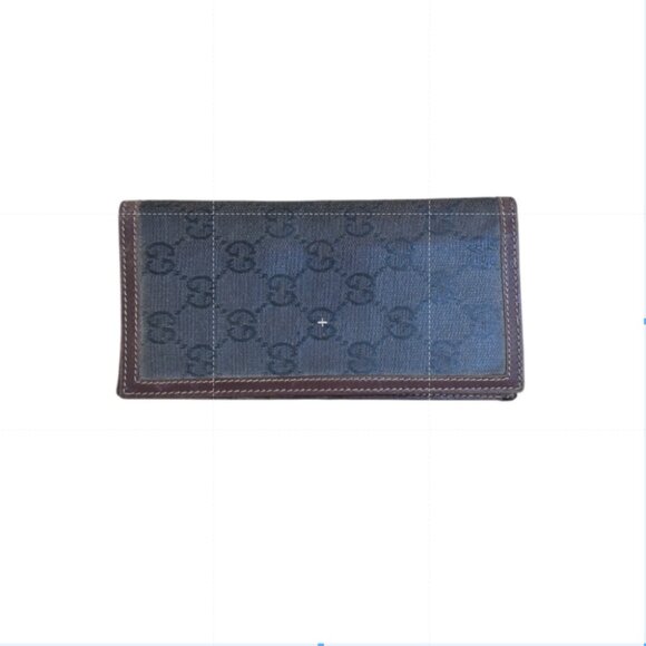 Gucci - GG Signature Monogram Leather Wallet Credit Card Holder - Women's -Brown - Picture 1 of 7